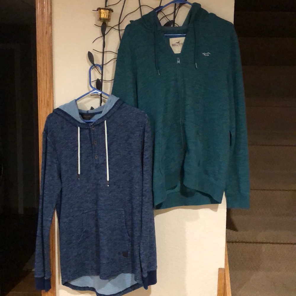 Men’s Large sweatshirts. Hollister and Outpost.